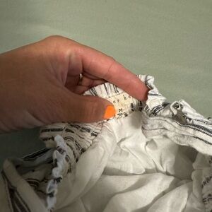 Girls black and white striped dress